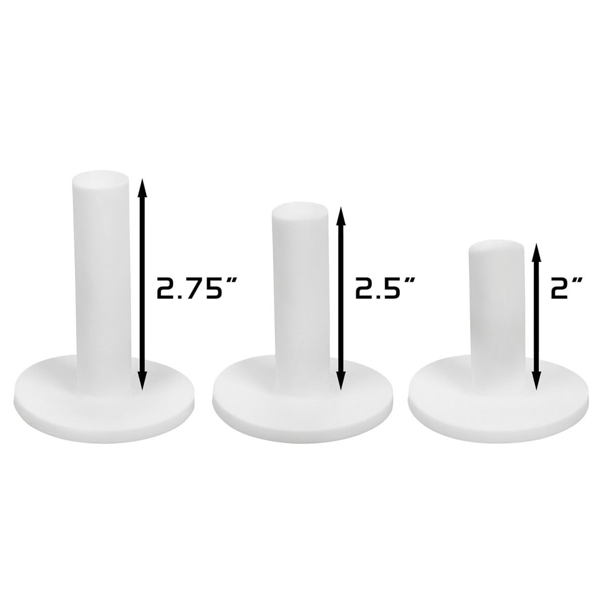 Orlimar Rubber Driving Range Golf Tees for Range Mats or Simulator (3 Pack Assor