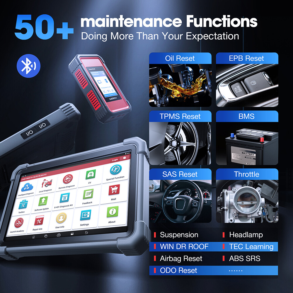 LAUNCH X431 PRO3S ELITE V+ 5.0 PRO5 Car Diagnostic Tool J2534 Programming Coding