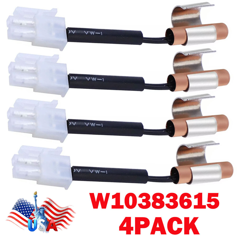 4X Thermistor For Kenmore Whirlpool Refrigerator W10383615 AP6020675 PS11753994