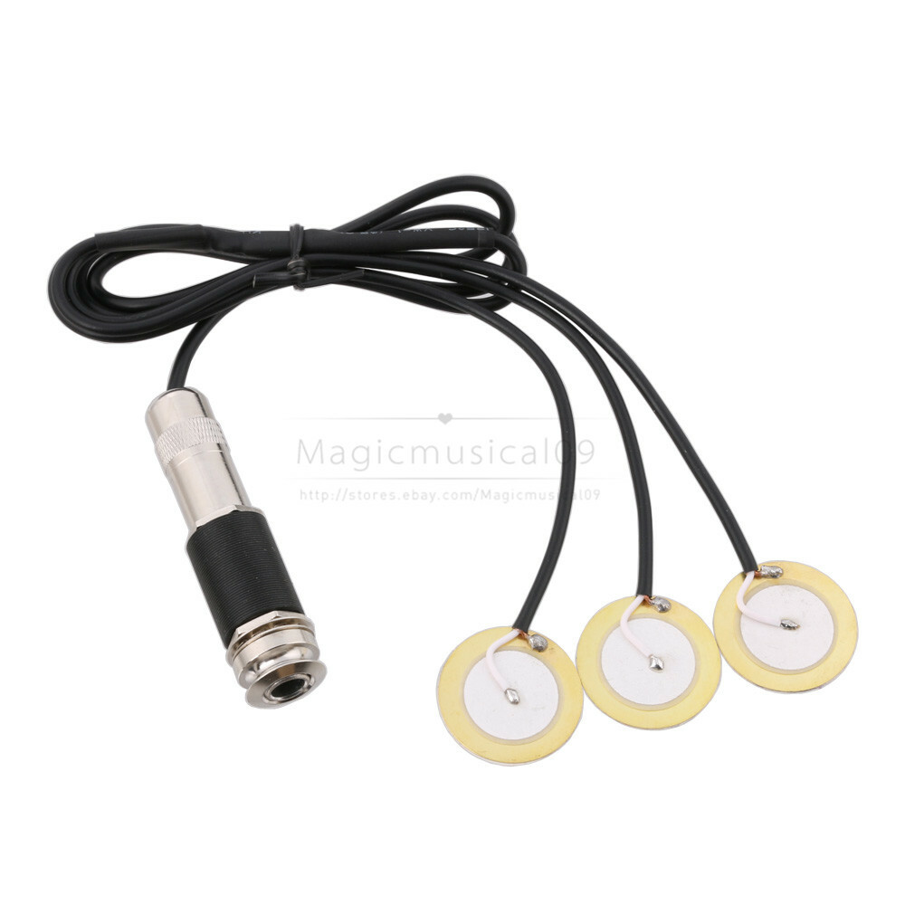 Musical Instruments Pickups Piezo Microphone Contact 3 in 1 for Guitar Ukulele