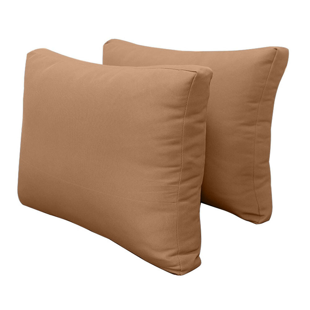 |COVER ONLY| Outdoor Style 1 Twin Knife Edge Bolster Back Pillow Slipcover AD104