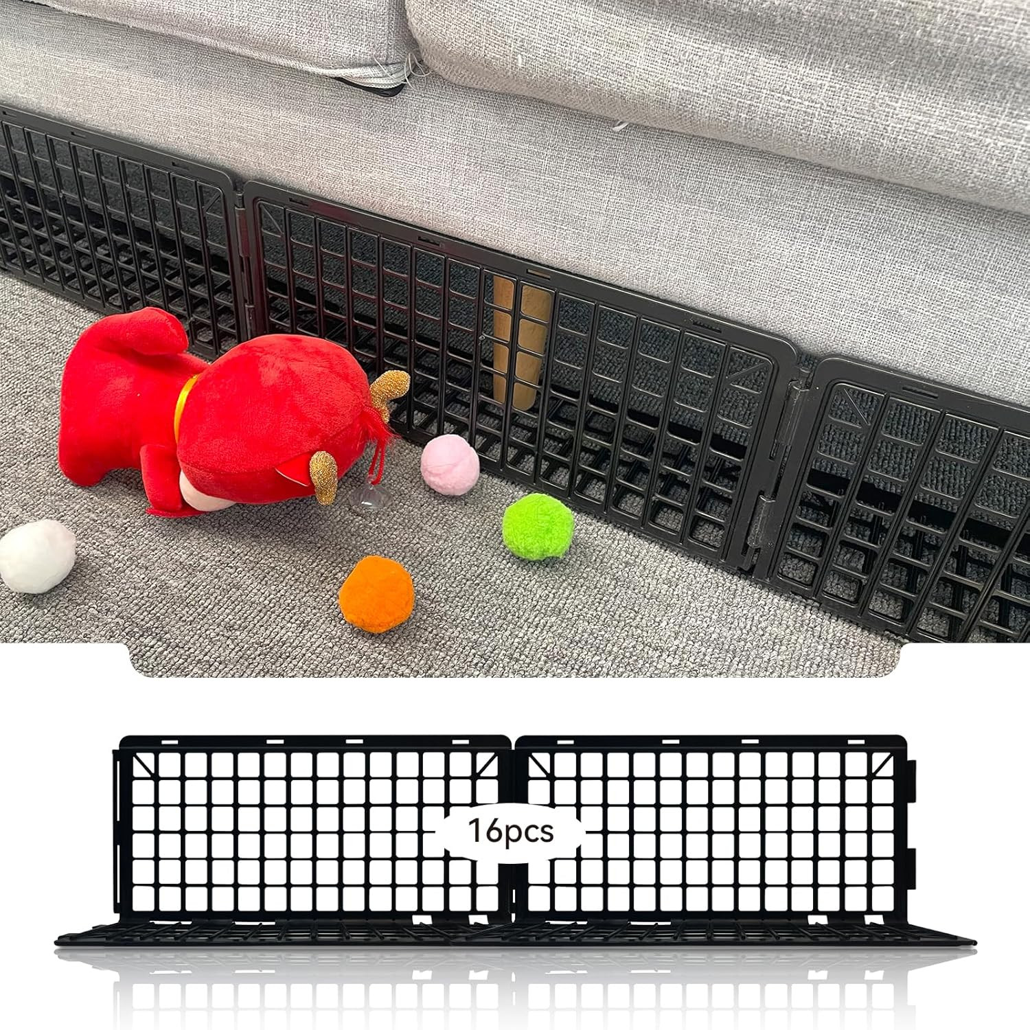 16 PCS under Couch Blockers for Bed Couch Furniture underneath Stop from Getting