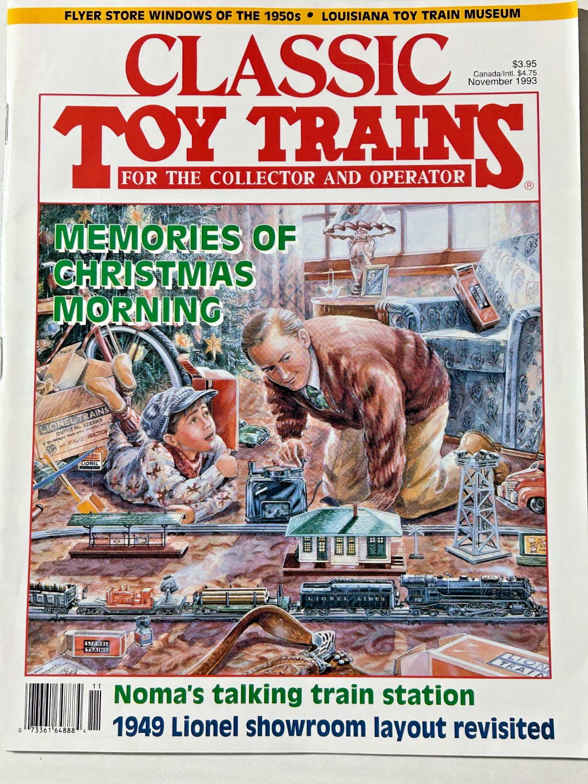 CLASSIC TOY TRAINS MAGAZINE Lionel Nov 1993 Christmas Art Rare Louisiana Museum