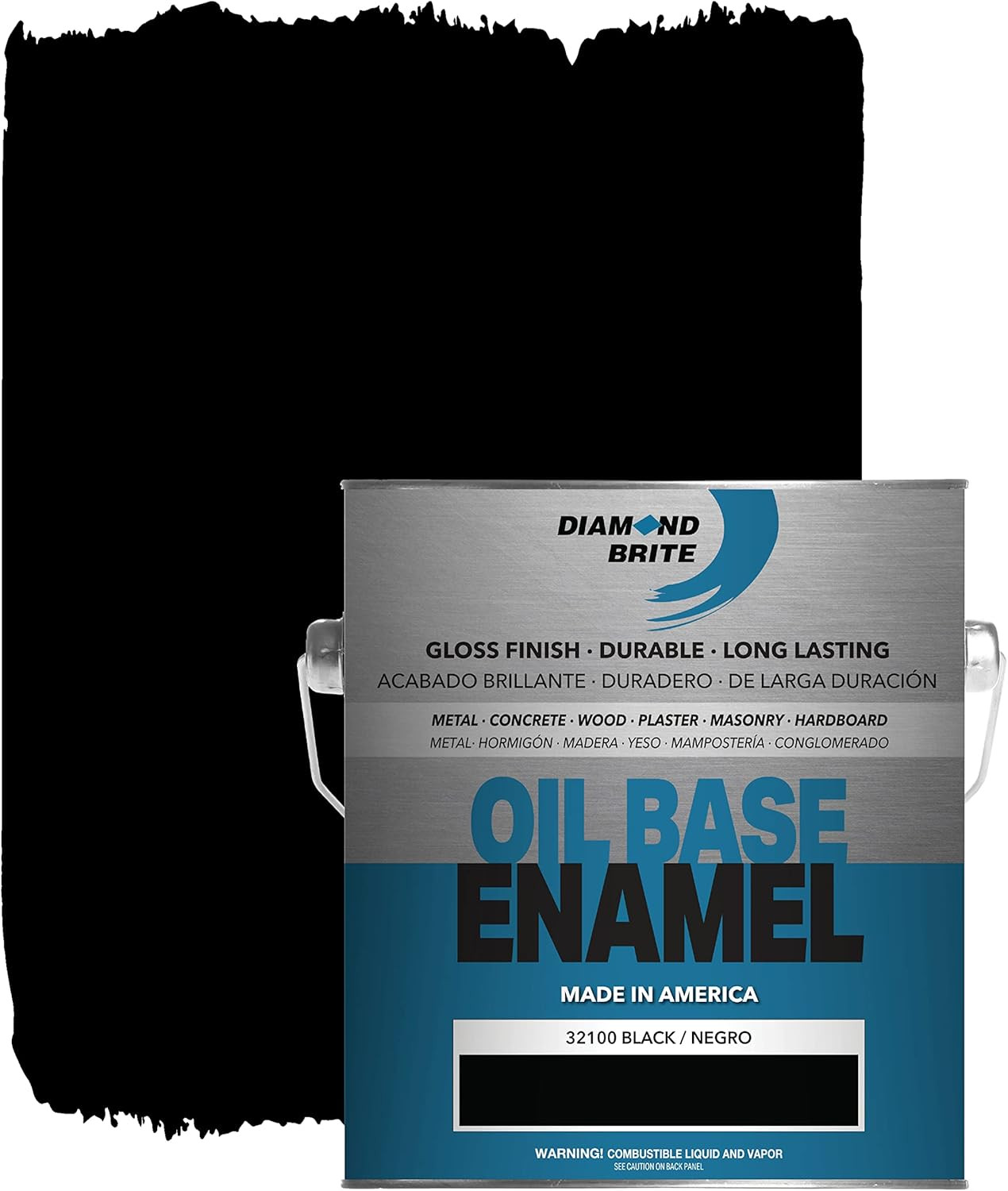 Oil-Based Enamel Paint 32100-1, High-Hiding Gloss Finish, Interior/Exterior Dura