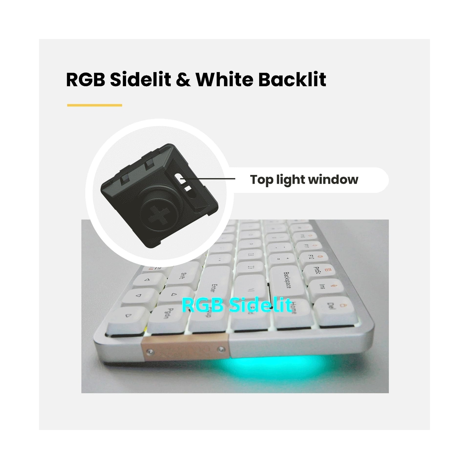 LOFREE Flow84 Low Profile Mechanical Keyboard, 75 Percent Rechargeable Wirele...
