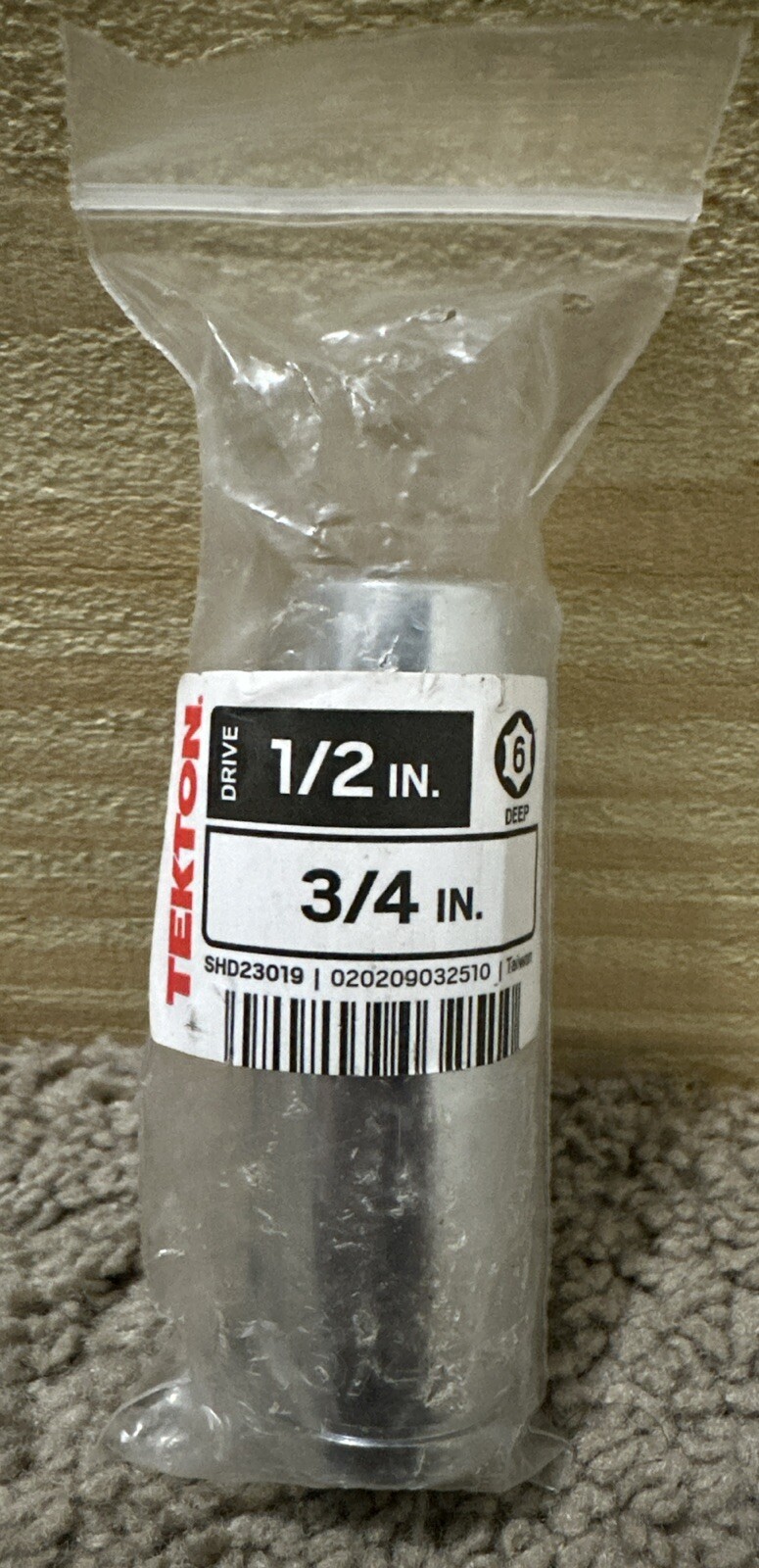 TEKTON 1/2 Inch Drive x 3/4 Deep 6-Point Socket | in., 6-point