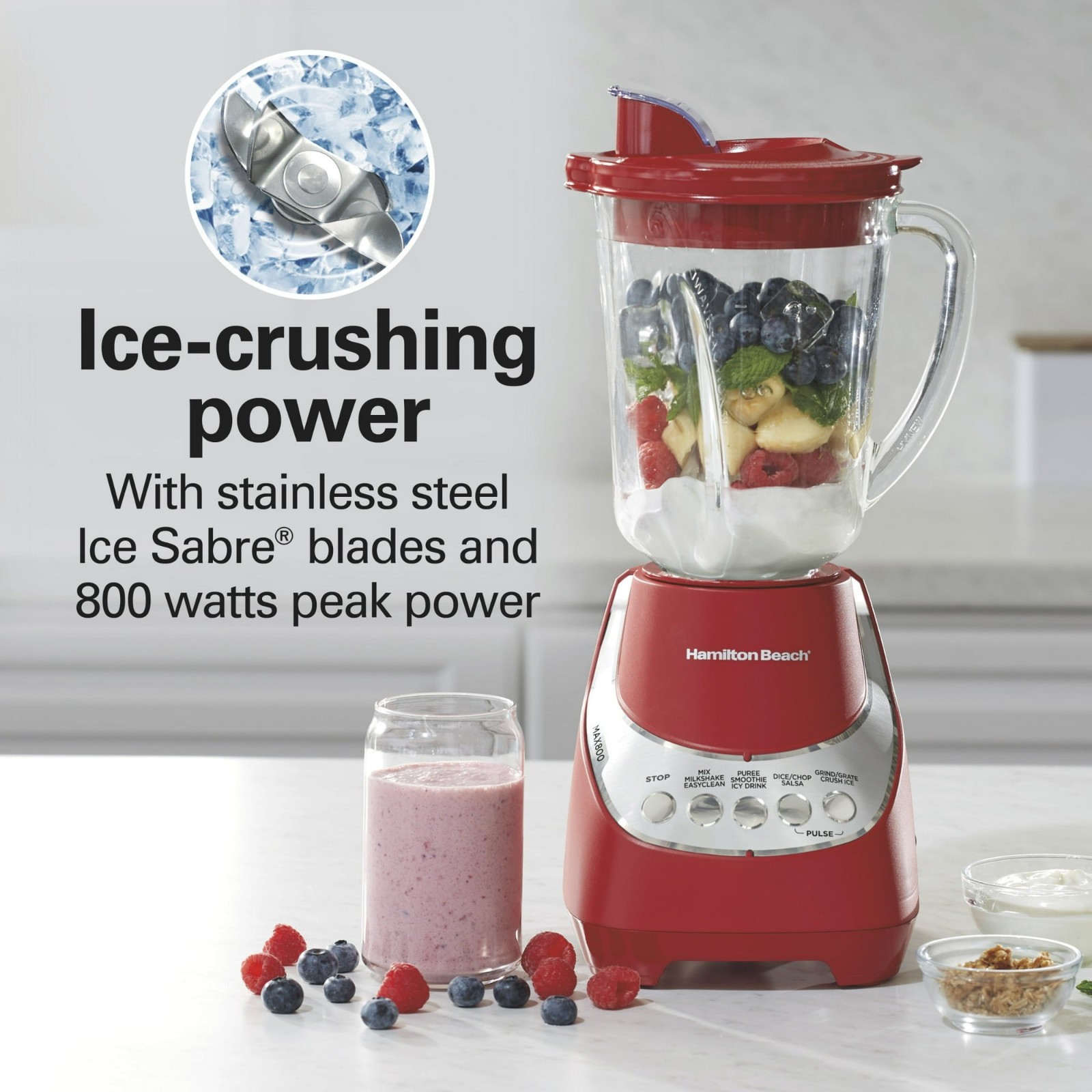 Hamilton Beach 48oz Wave Action Blender Red Kitchen FREESHIP