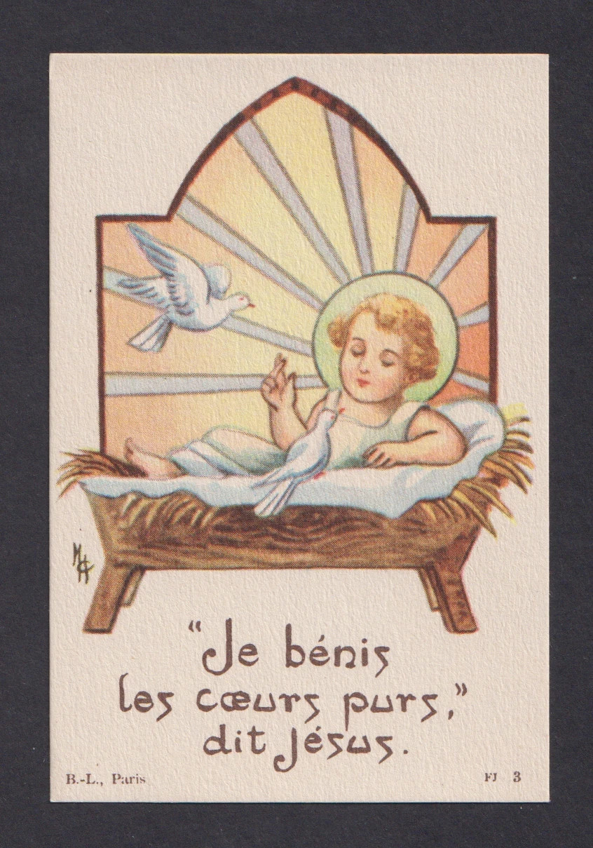 Holy card antique de Jesus Niño santino estampa image pieuse