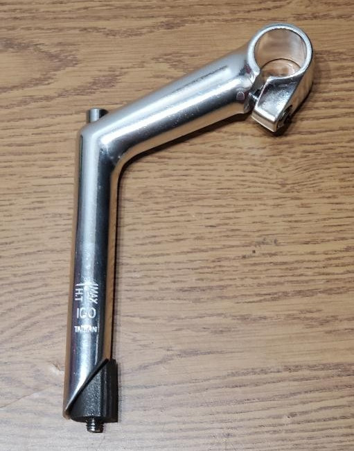 KP-2 Lowrider Bicycle Stem Chrome Steel 22.2mm Quill 25.4mm Bar Clamp
