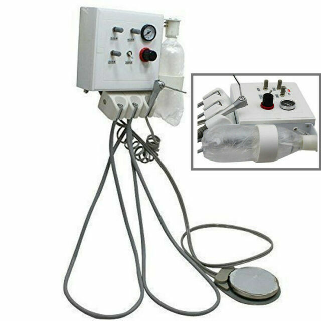 Wall-Mouted Portable Dental Turbine Unit Triplex Work Syringe Air Compressor 4H