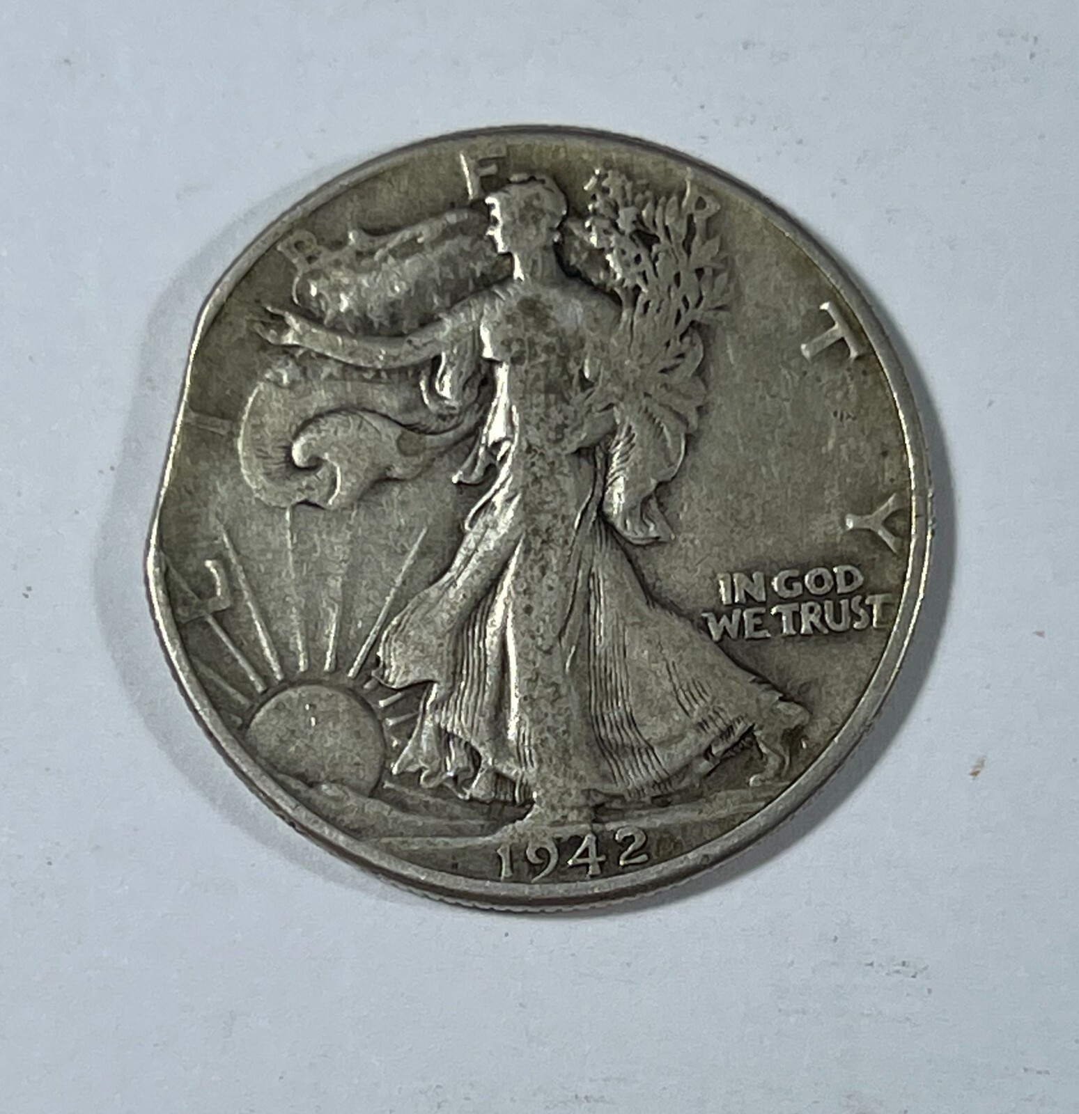 Error 1942 Walking liberty 50C (#21266) Nice straight clip