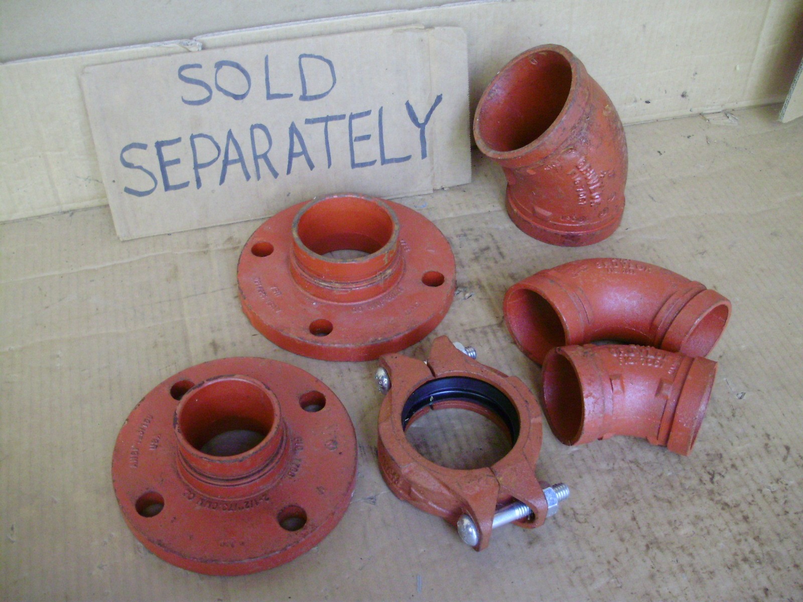 Gruvlok & Rigidlok Fire Suppression Sprinkler Pipe Fittings, Sold Separately