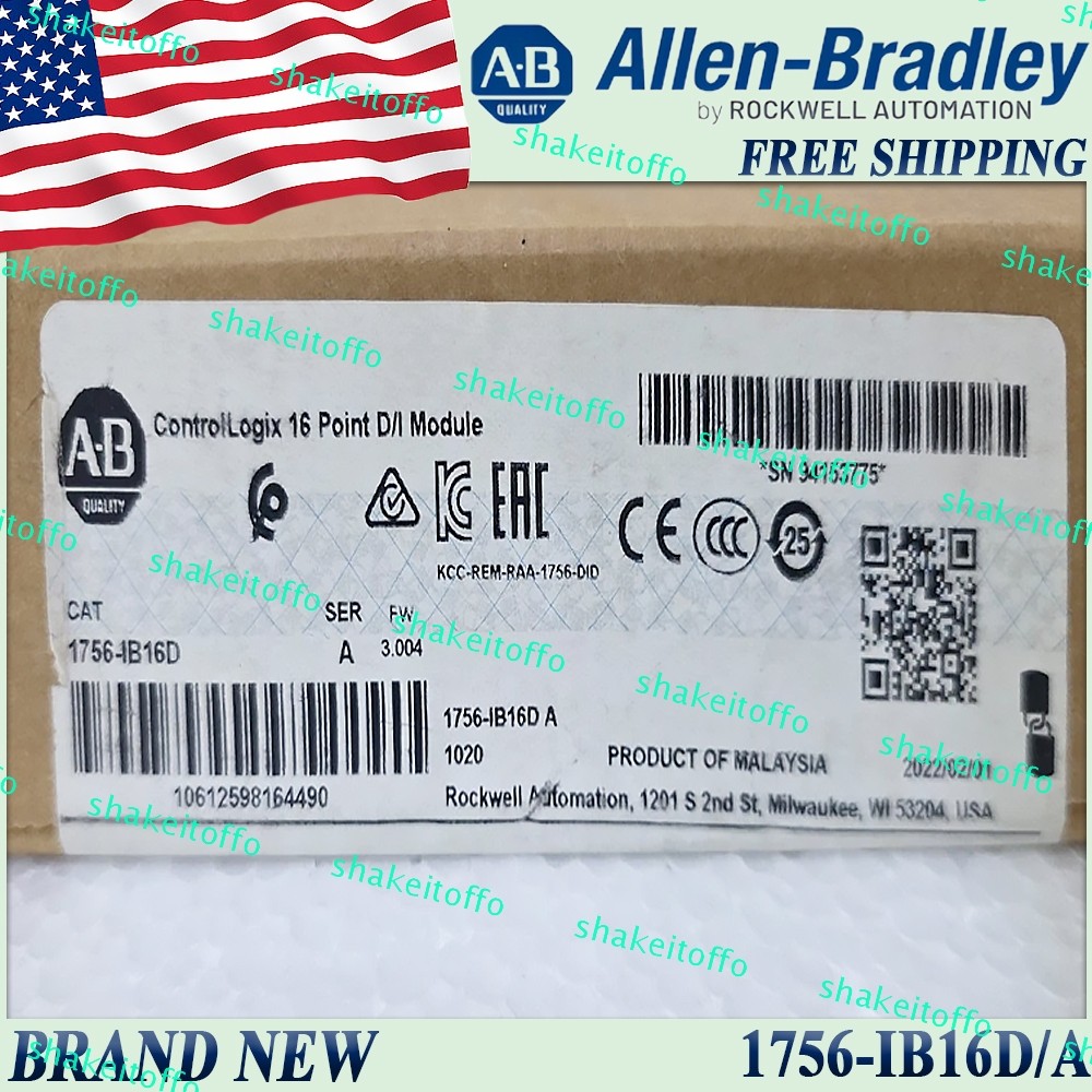 New in Box AB 1756-IB16D/A ControlLogix 16 Point D/I Module 1756IB16D serA US