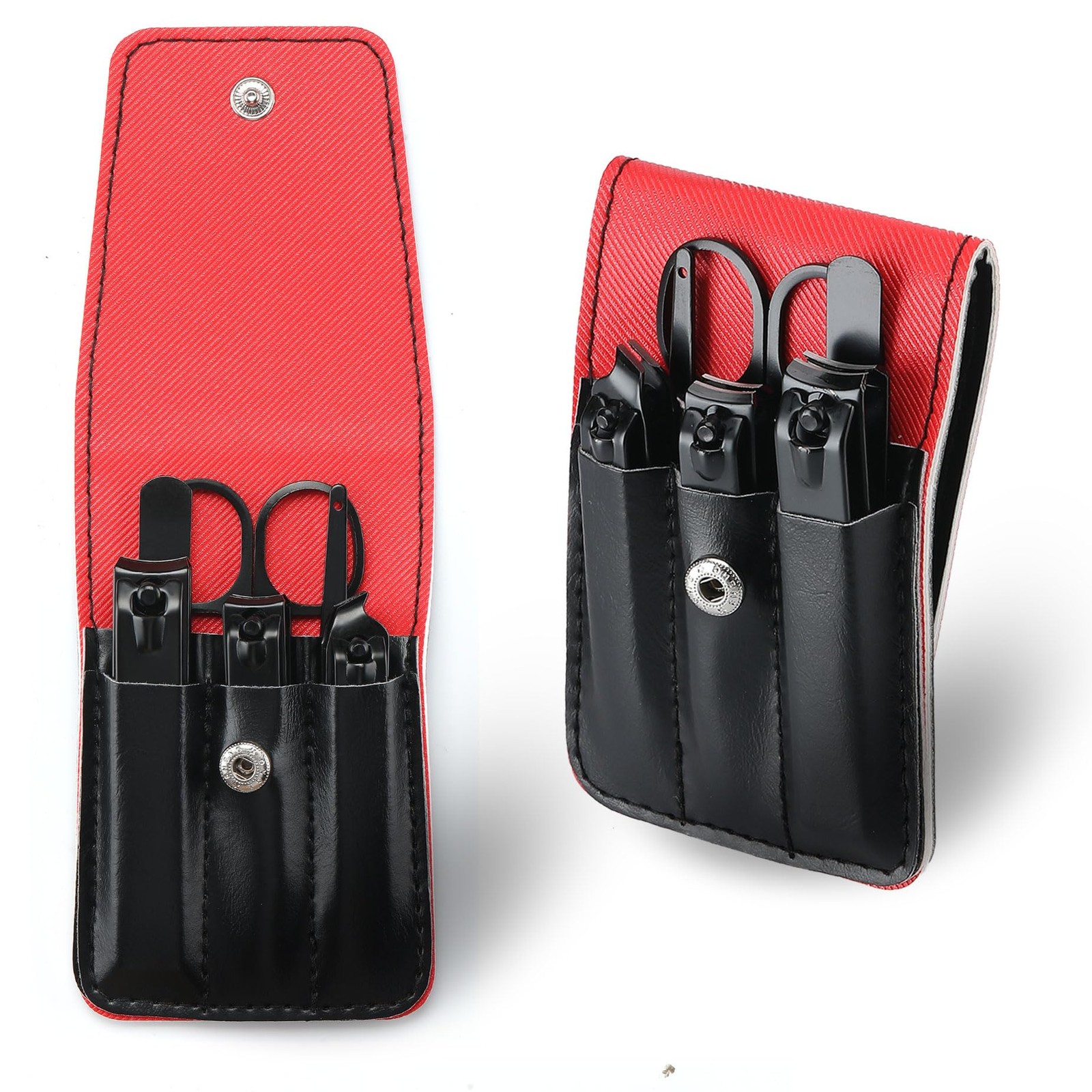 Cool Manicure Set for Men, Nail Clipper Grooming Kit Teen Boy, Black