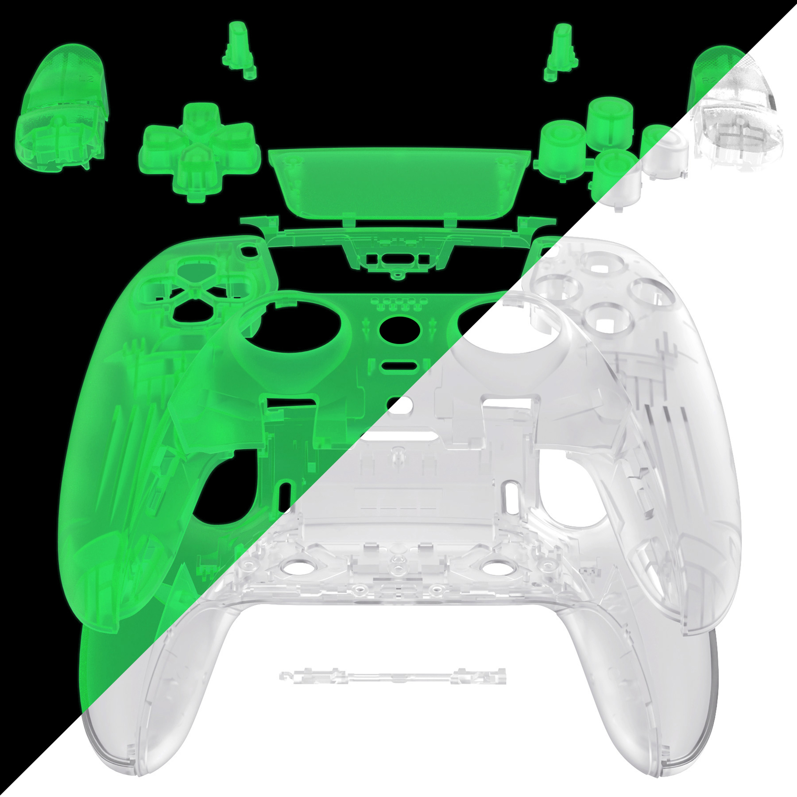 eXtremeRate Replacement Full Set Shell Buttons Touchpad For ps5 Edge Controller