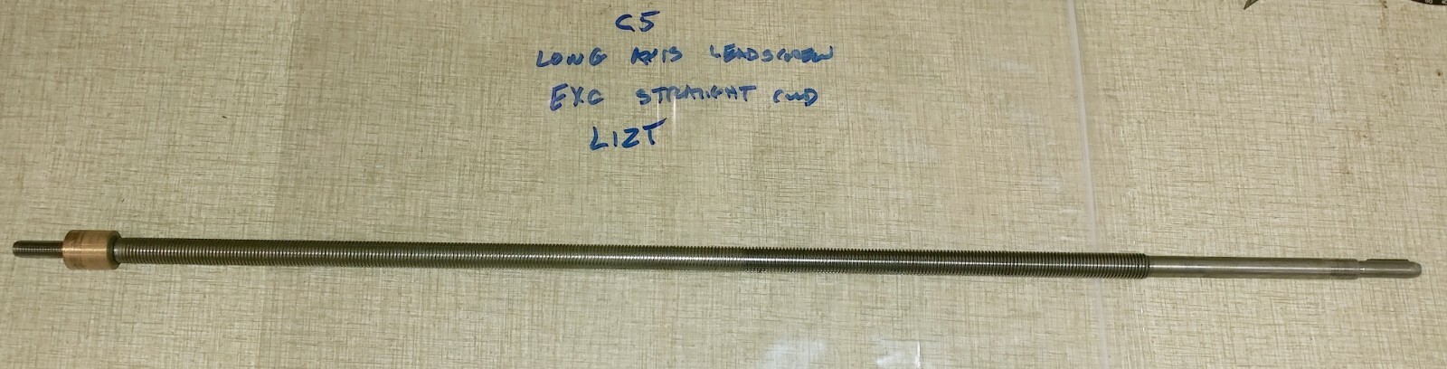 Emco Compact 5 Manual Lathe Parts: Long Axis Leadscrew 0.0625" / Rotation  L12T
