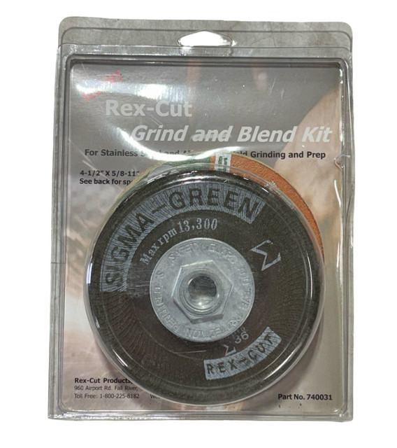Rex-Cut 4-1/2" x 5/8-11 Grind & Blend Kit Weld Grinding & Prep 740031