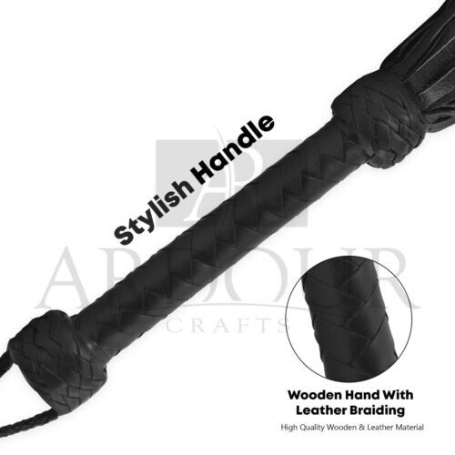 BDSM Genuine Cowhide Thick Leather Flogger 75 Tails Heavy & Thuddy impact Whip