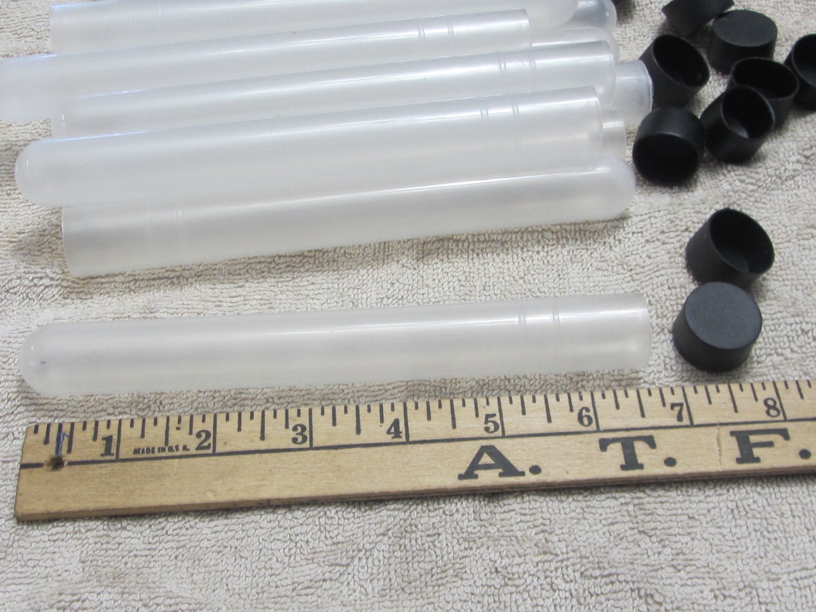 Paintball 10 Ball Tubes EXTRA Caps Ammo Storage Empty 7" LONG x 3/4" LOT OF 20