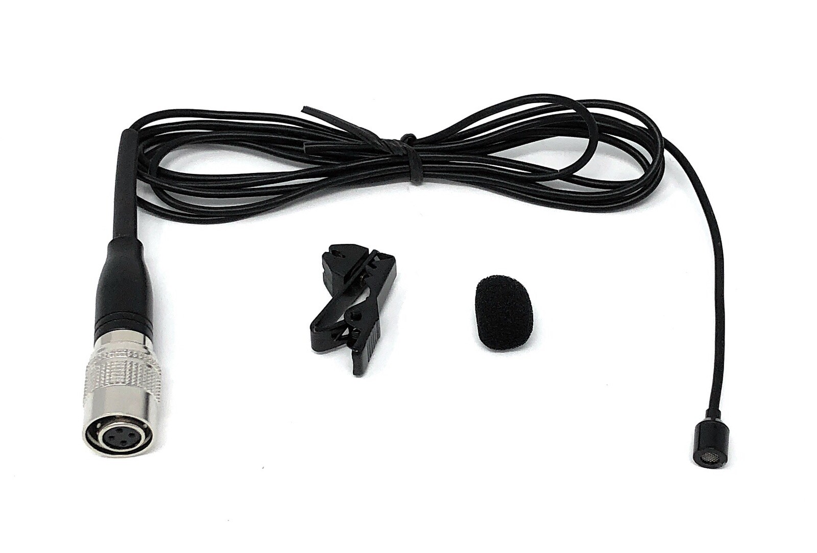 Black Omni-directional Tie Clip Lapel Lavalier Microphone for Audio-Technica