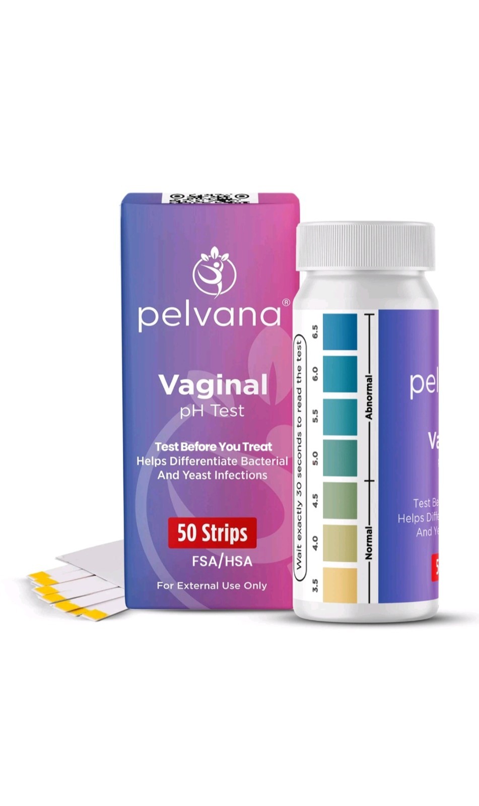 Pelvana Vaginal pH Balance Test Strips for Women, 50 Tests FSA/HSA Eligible