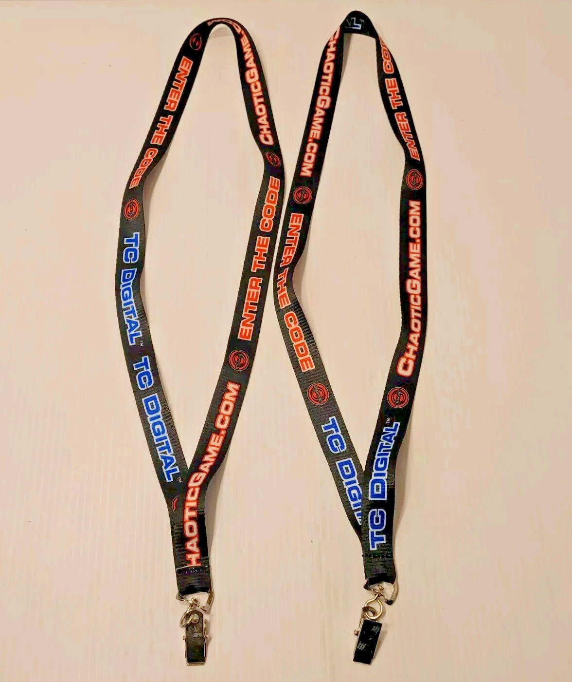 Chaotic Game Promo Lanyard TC Digital "Enter the Code" Memorabilia Set of 2