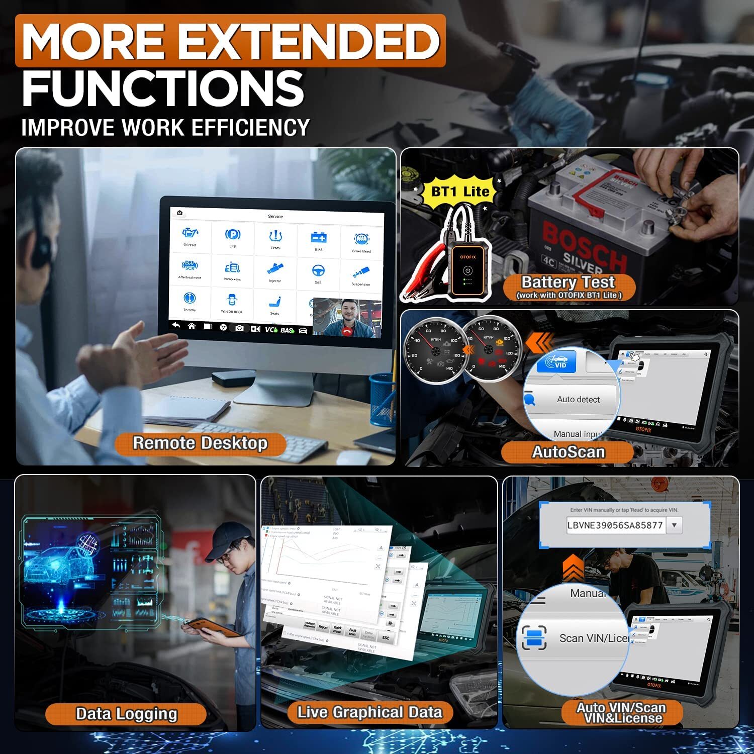 OTOFIX D1 Lite OBD2 Bidirectional Scanner Full System Diagnostic Tool Key Coding