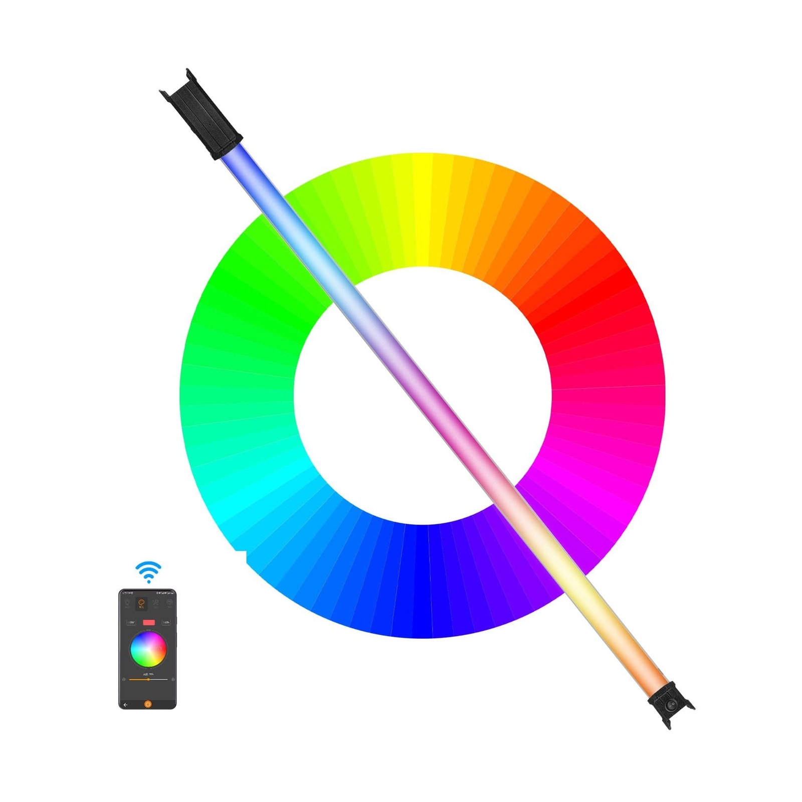 LUXCEO P120S RGB Handheld Photography Light, APP Control 2800 Lumen LED Video...