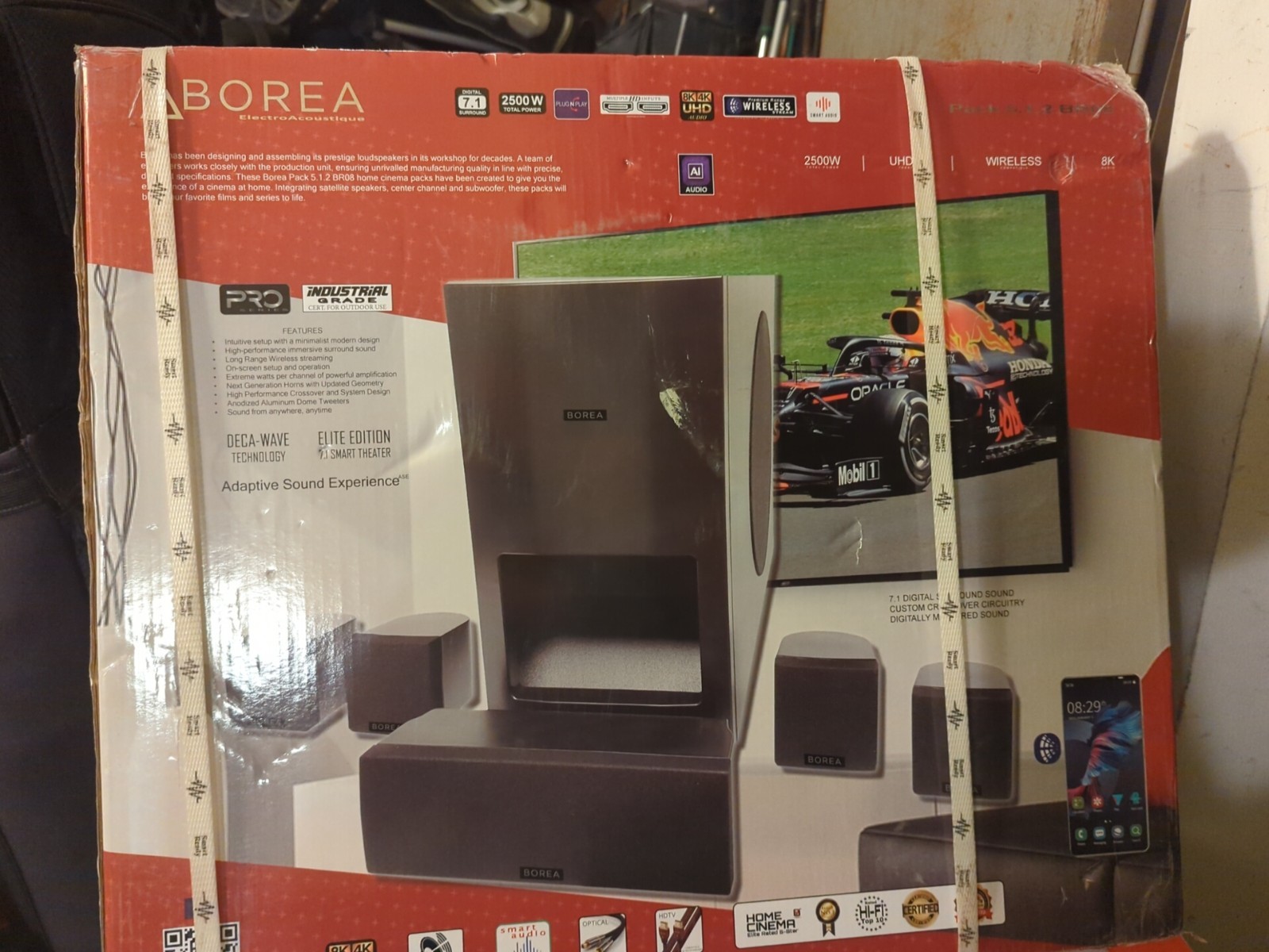 New BOREA Pack 5.1.2 BR08 5.1.2 Home Theater System 2500W Wireless Elite Edition