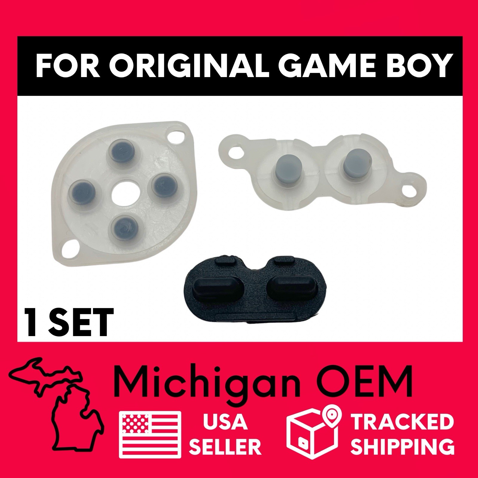 Replacement Conductive Rubber Pad Set for Nintendo Game Boy DMG-01 Handheld