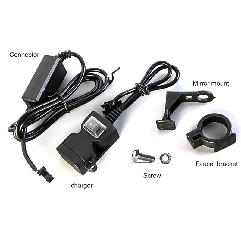 USB Handlebar Phone GPS Charger for Honda CBR600FR CBR600FS CBR1100XX Blackbird