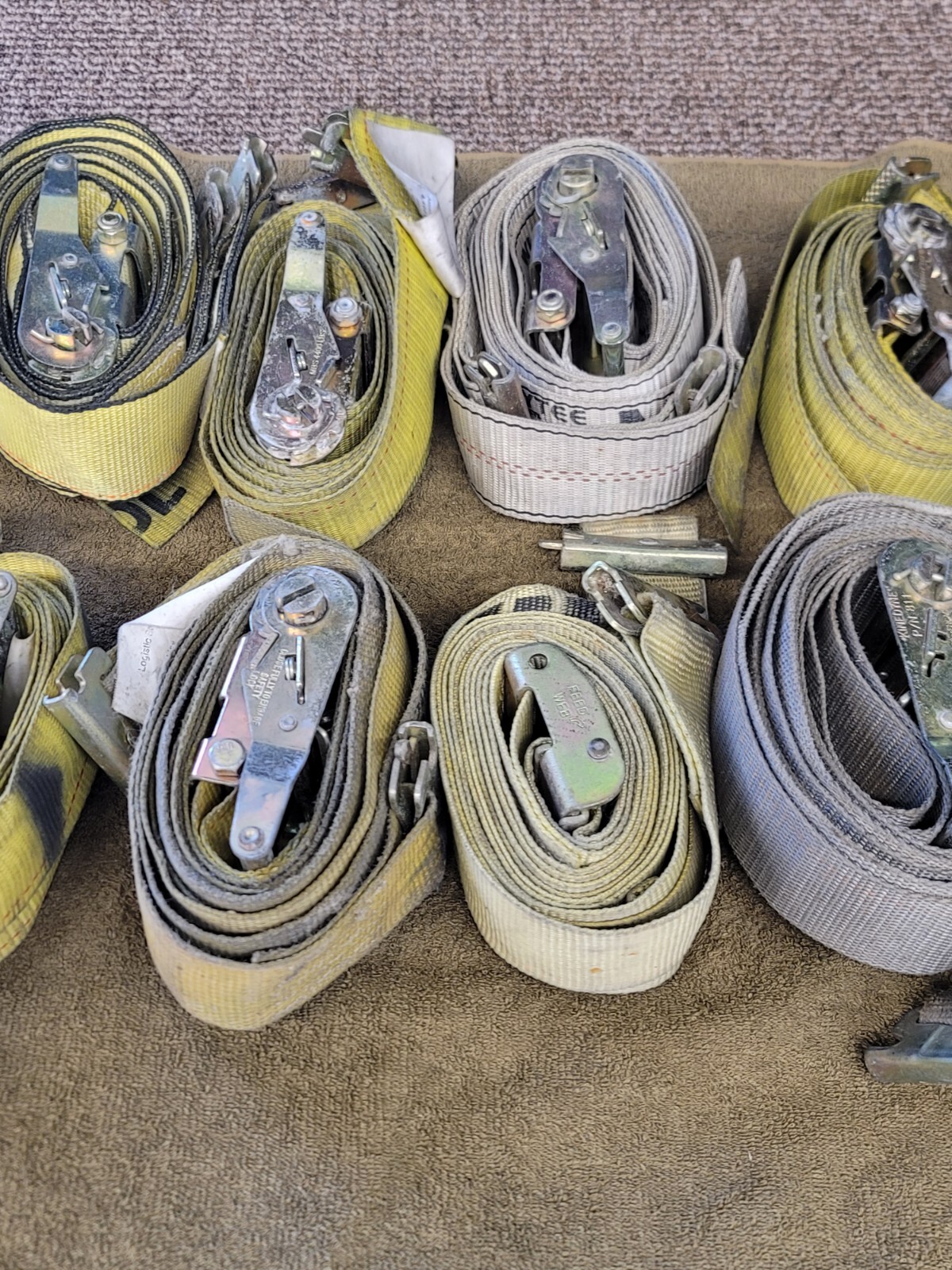 14 Cargo Ratchet Straps Hold Down Tie Down 2" 12' E Track Mytee Uscc US Logistic
