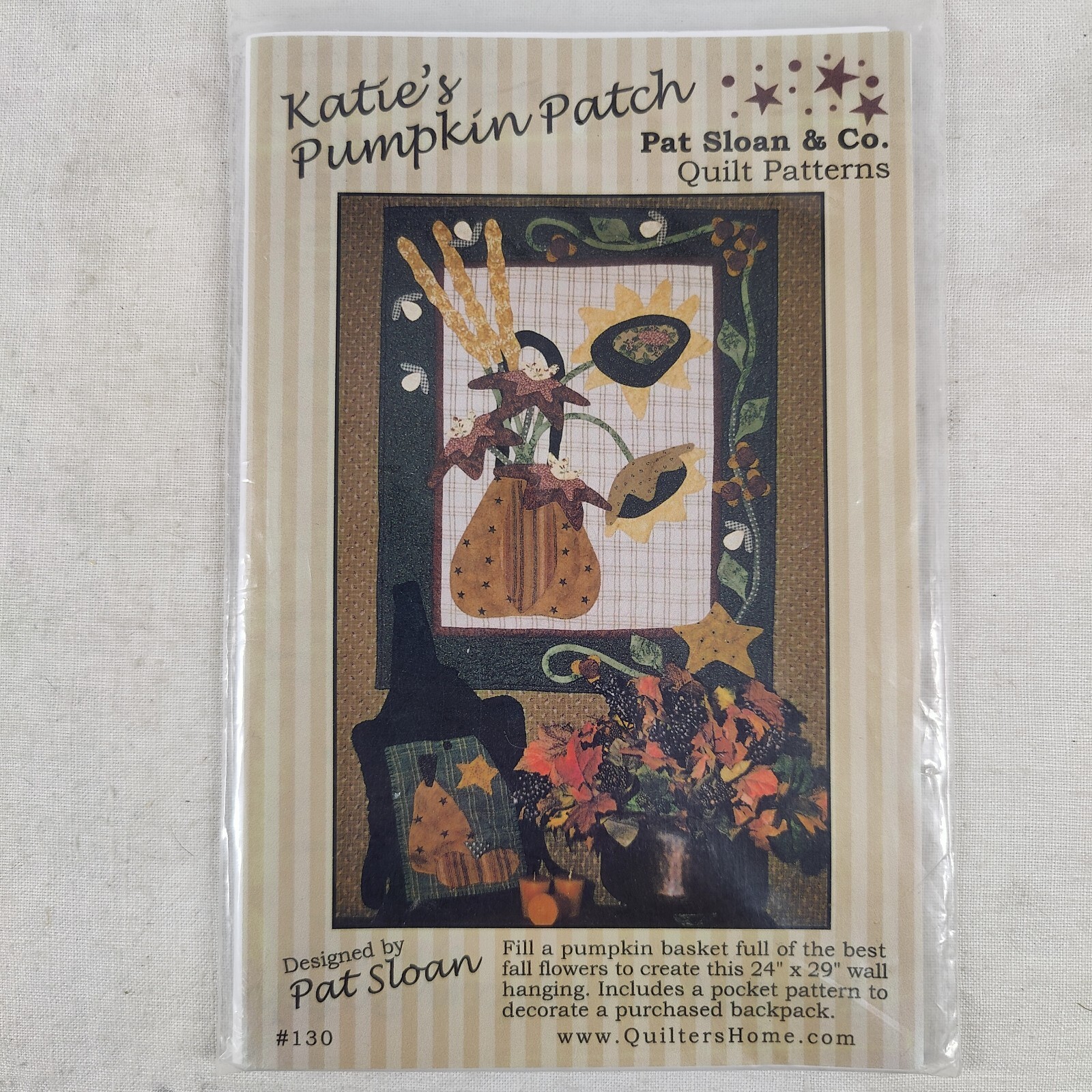 Katies Pumpkin Patch Fall Thanksgiving Harvest Themed Quilt Pattern 24" x 29"
