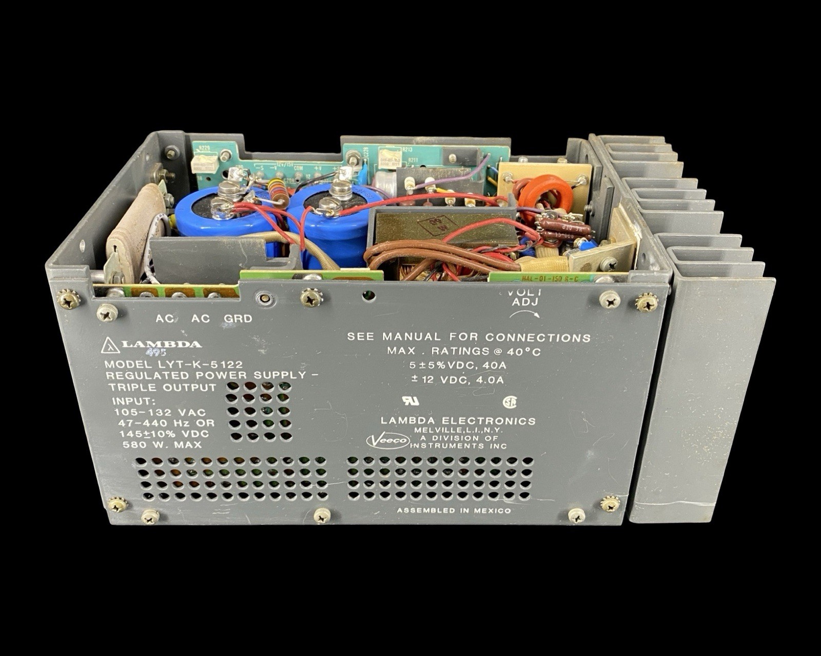 Lambda Electronics Model LYT-K 5122 Triple Outlet Regulated Power Supply