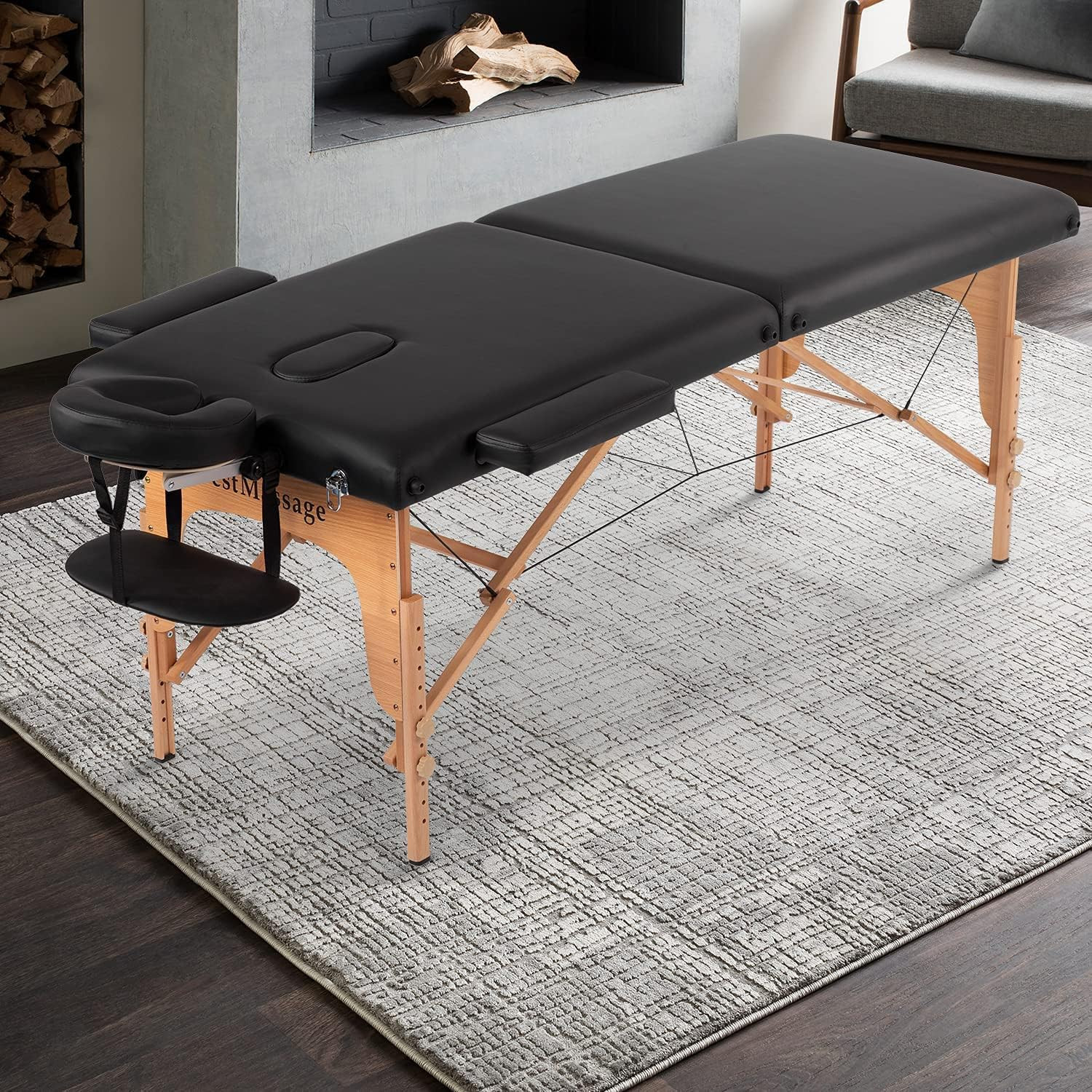 Massage Bed Portable Massage Table 28 Inch Wide Lash Bed Height Adjustable PU Le