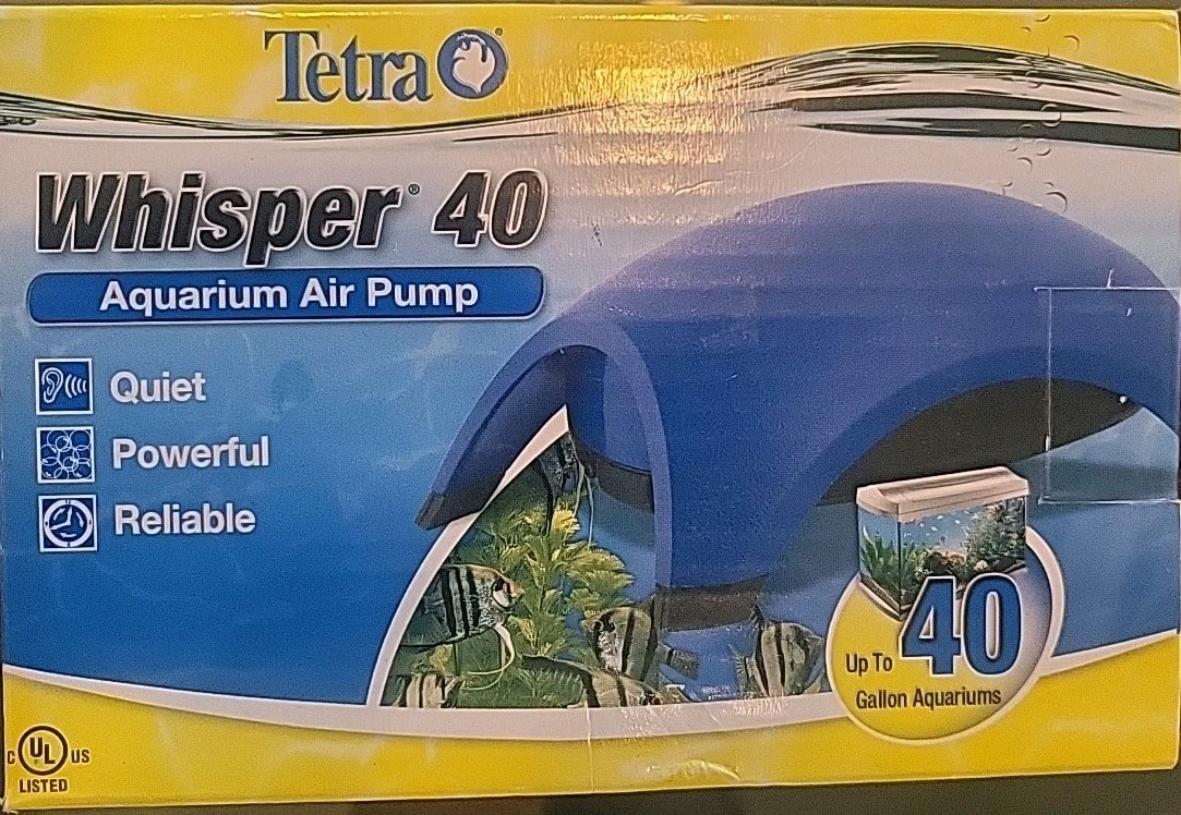 Tetra Whisper 40 Aquarium Air Pump Whisper 40 Gallons Open Box Never Used