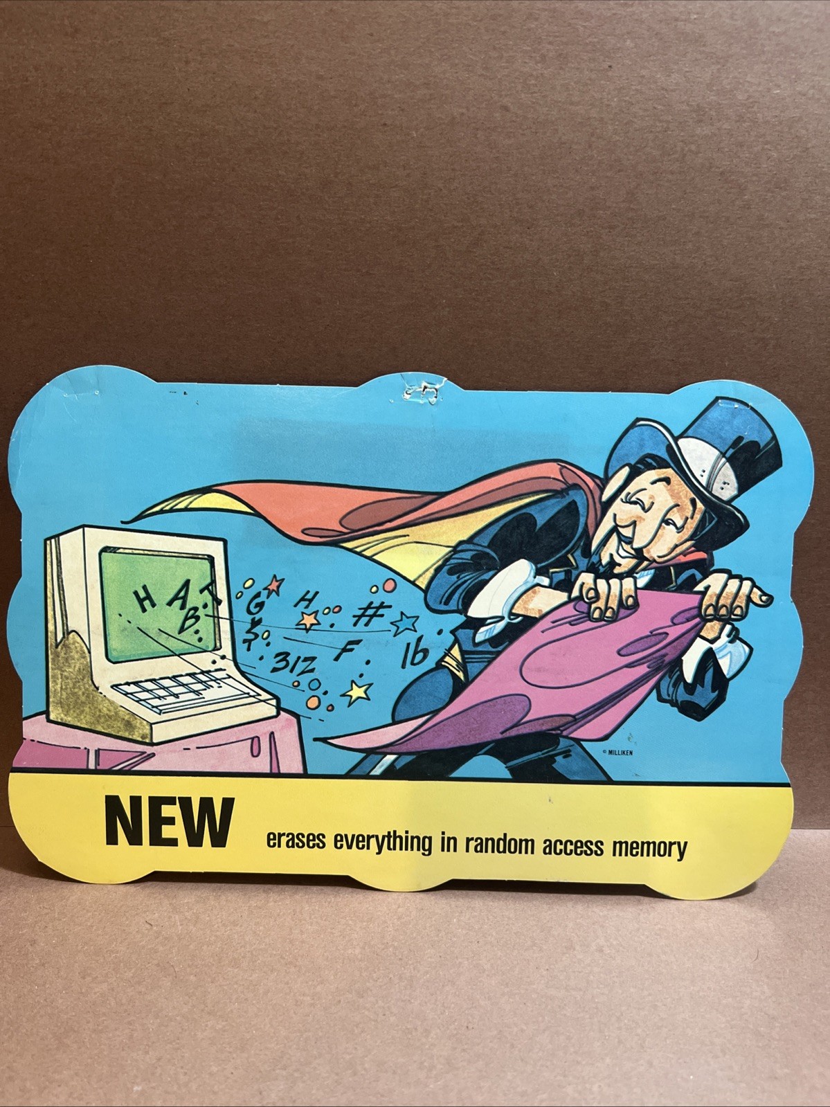 Vintage Computer Classroom Sign Milliken Programming Terms New Magician 90s