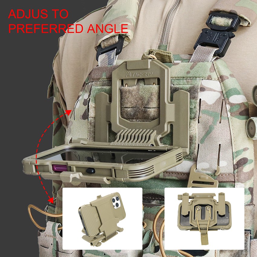 Tactical Phone Case Mount for MOLLE Tactical Vests Compatible with iPhone