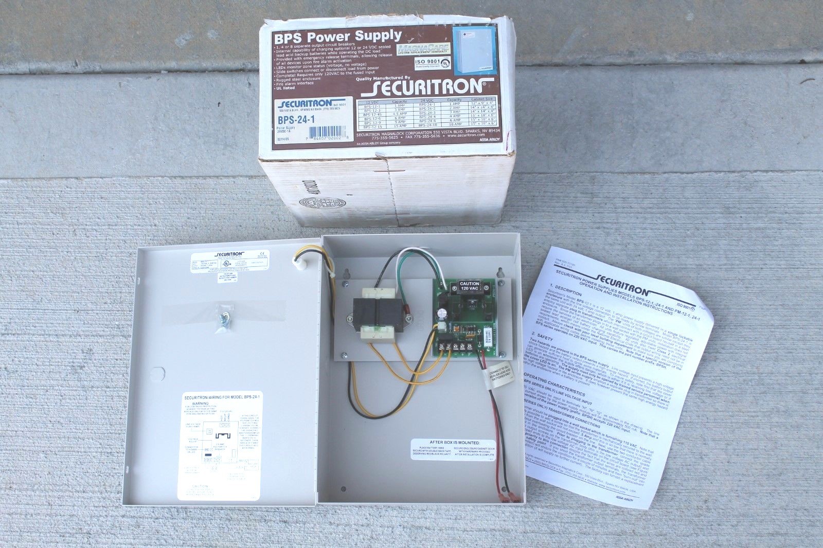 NEW Securitron BPS-24-1 Power Supply 1 AMP 24VDC 120VAC