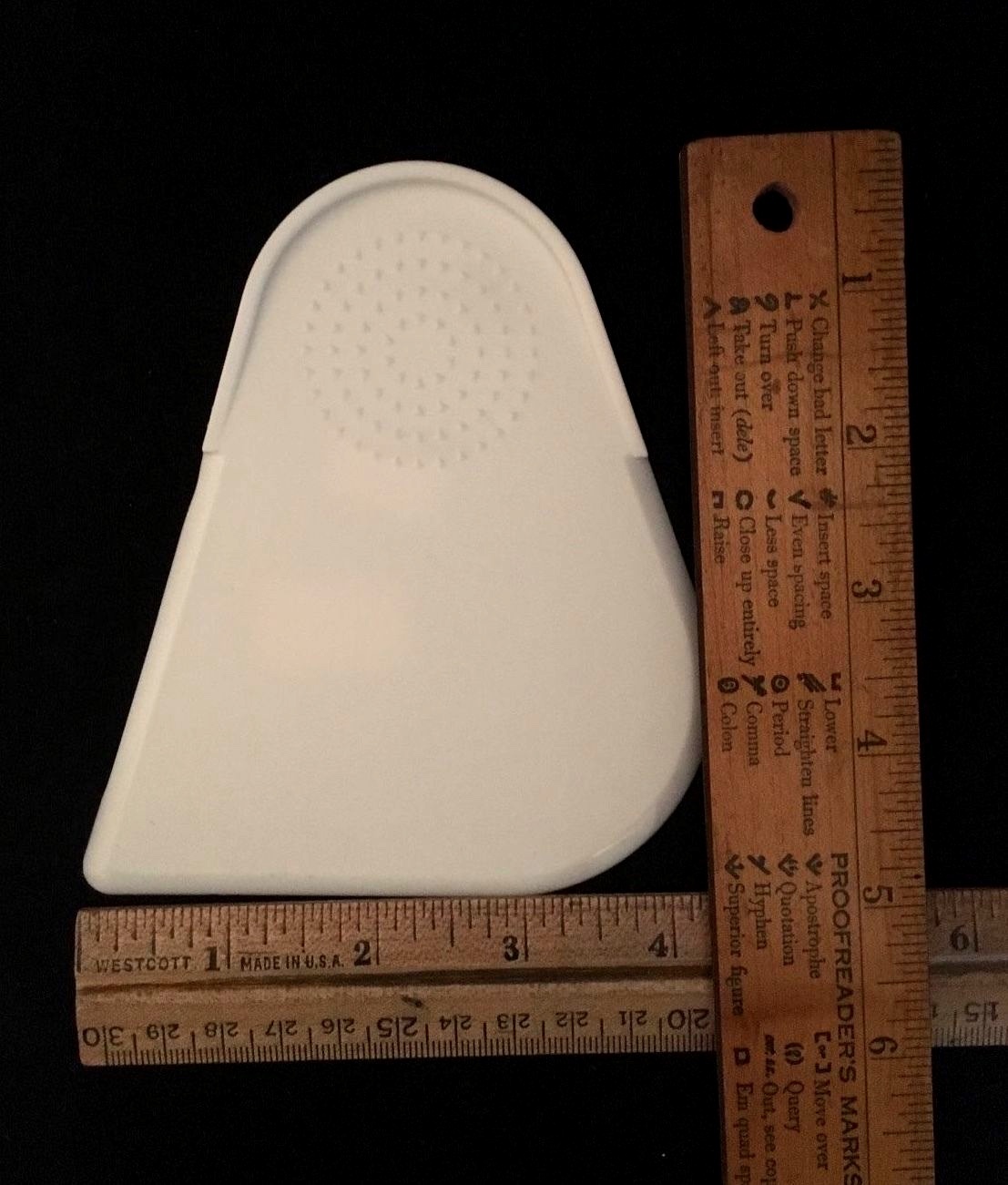 NEW! POINTED CURVED STONEWARE SCRAPER BEVELED SPATULA DOUGH KITCHEN TOOL L