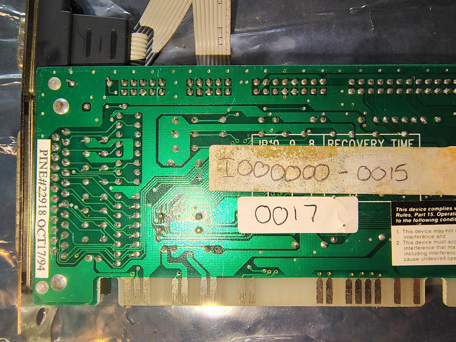 Pine Technology PT-626 VESA VLB IDE HDD IO Controller Card Board Serial 1994