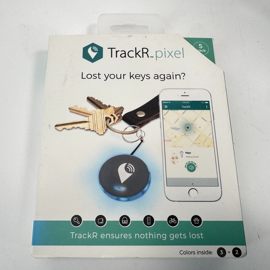 5-Pack TrackR pixel Bluetooth Tracking Device Keys|Phone Finder iOS/Android