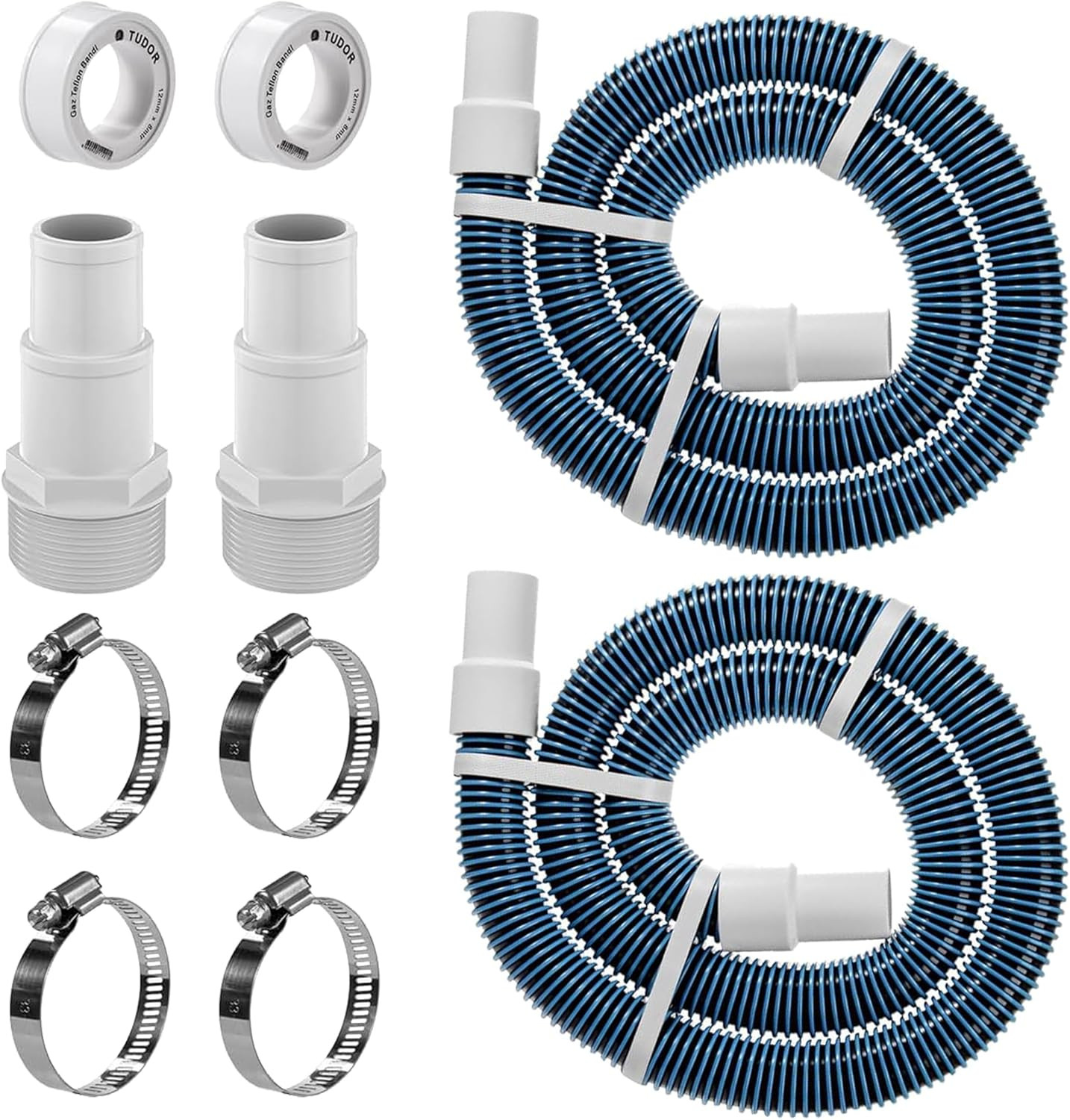 1.5" 6Ft Pool Filter Pump Hose Kit for above Ground Swimming Pools Vacuum Skimme