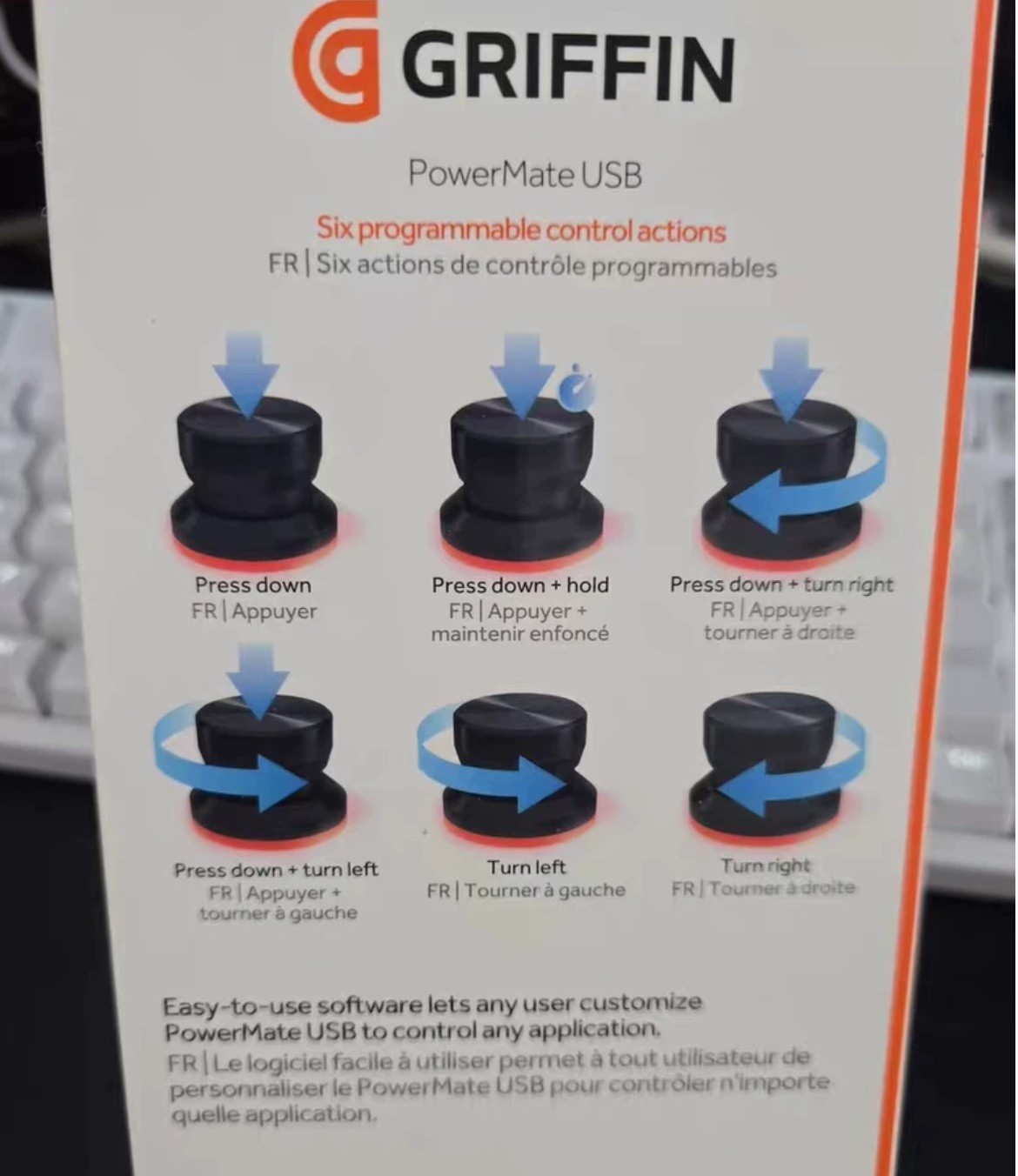 New Griffin Powermate USB (black) Programmable Controller