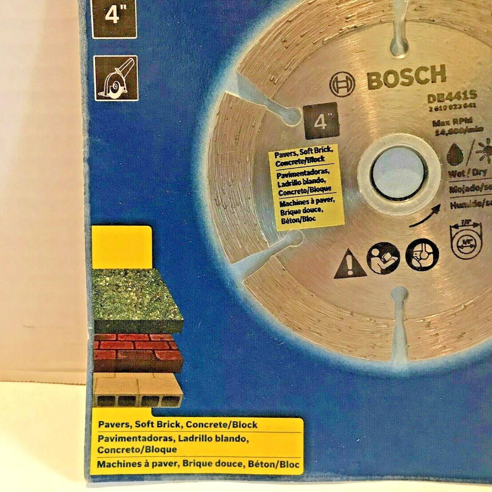 BOSCH # DB441S 4" SEGMENTED RIM DIAMOND BLADE FOR ROUGH , FAST CUTS - SHIPSFREE