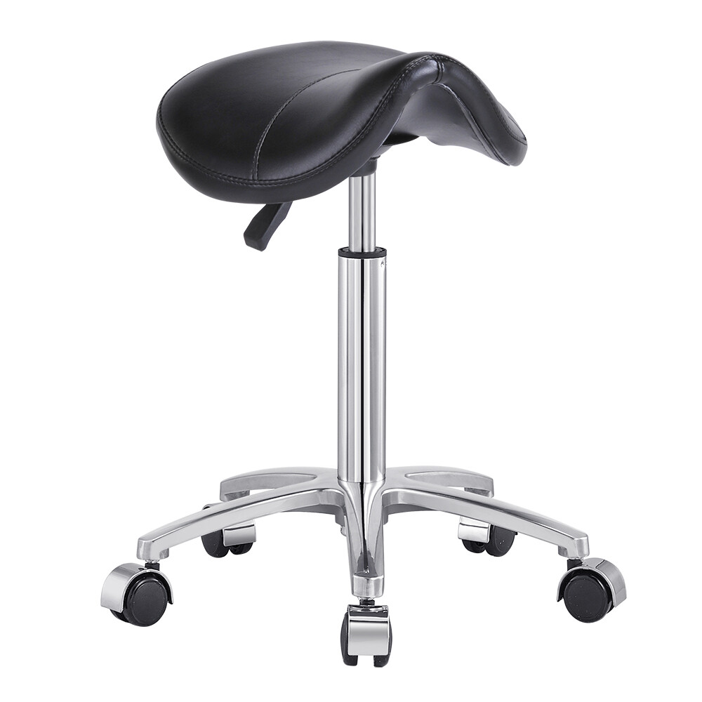 Salon Stool All Purpose Roller Technician Medical Office Stool NERO