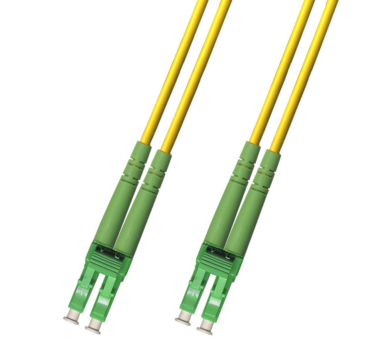 1M 3.28FT OS2 LC APC to Fiber Optic Cable Duplex Singlemode 9/125 Patch Cable