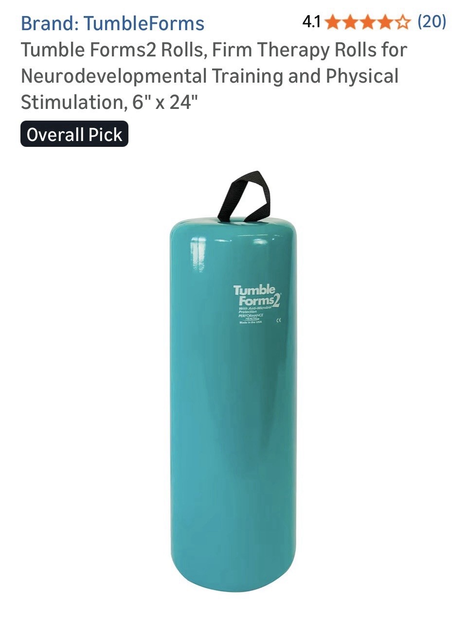 Tumble Forms 2 Roll Firm Therapy Roll 6” X 24”