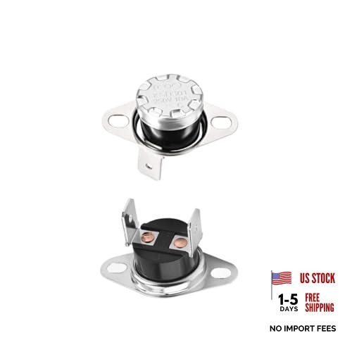 2Pcs KSD301 Thermostat 75°C/167°F Normally Closed Snap Disc Limit Temperature