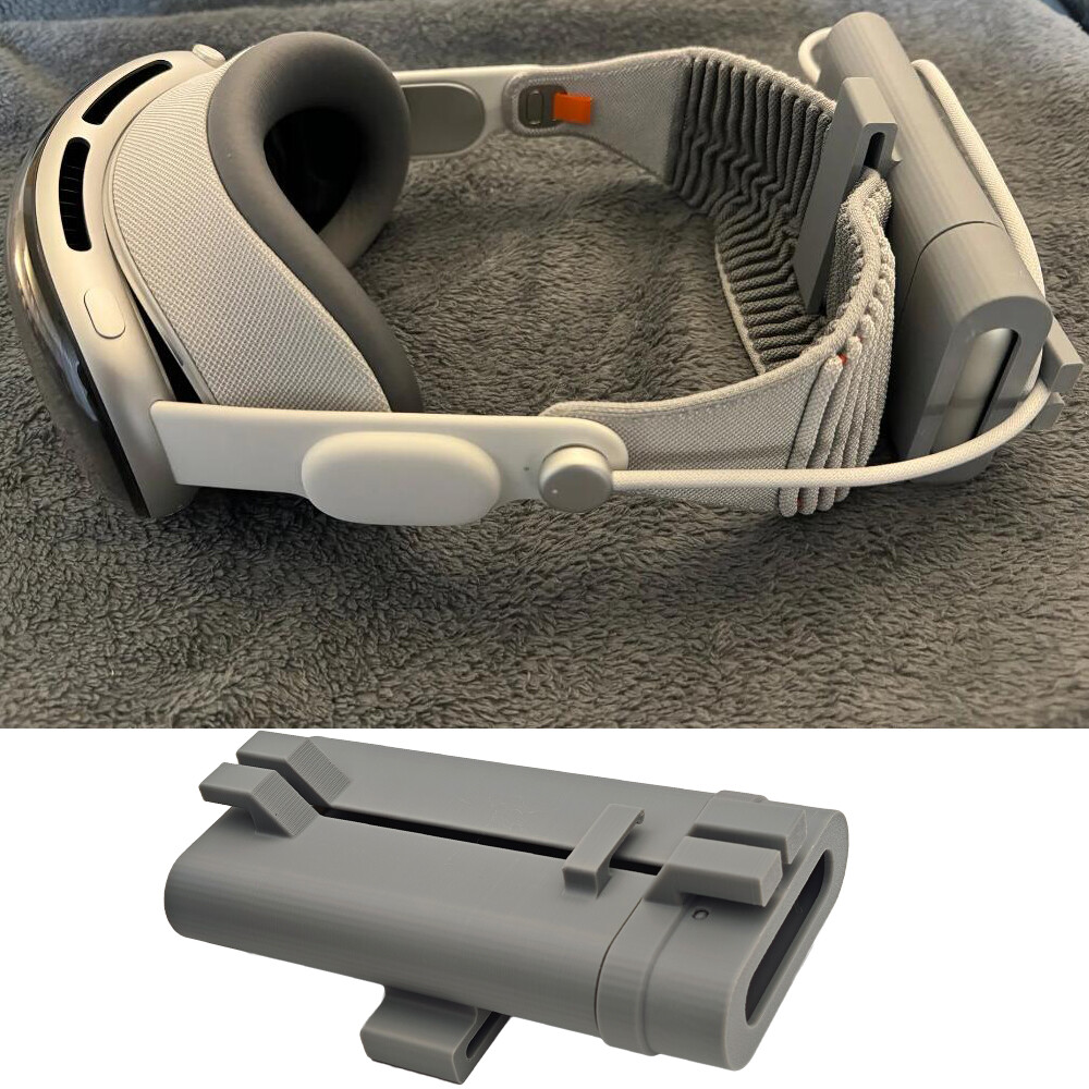 Battery Compartment at the Back of the Head for Vision Pro Solo Knit Band Holder